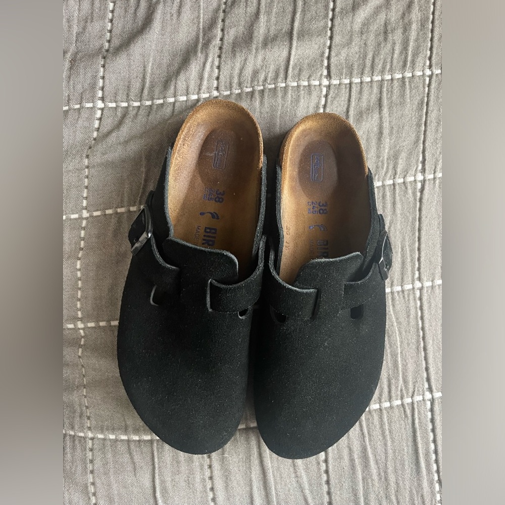 Black Birkenstock Boston Clogs